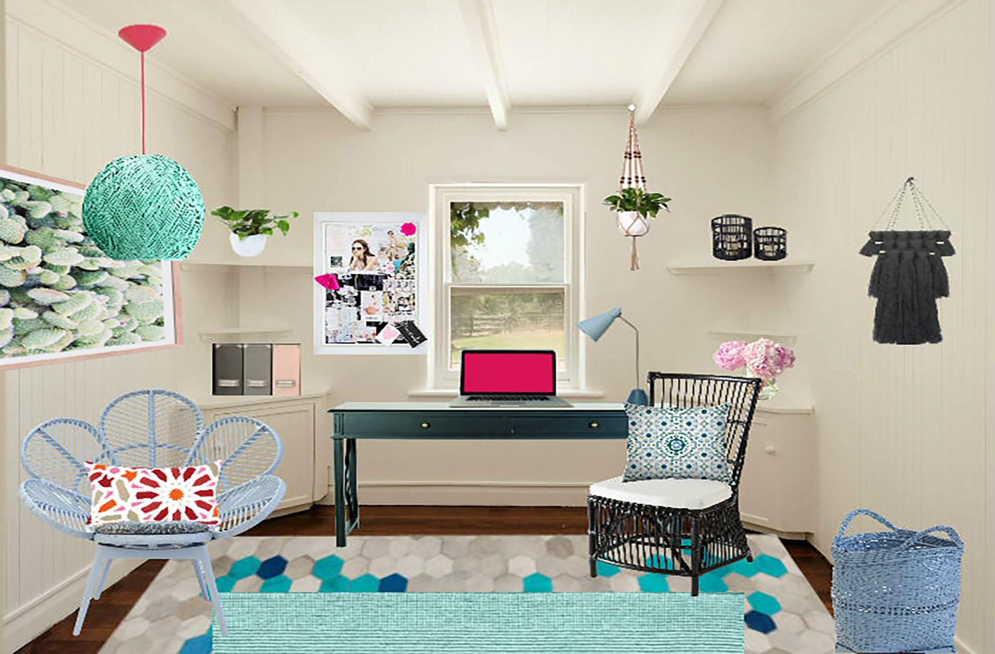 Boho Office Background