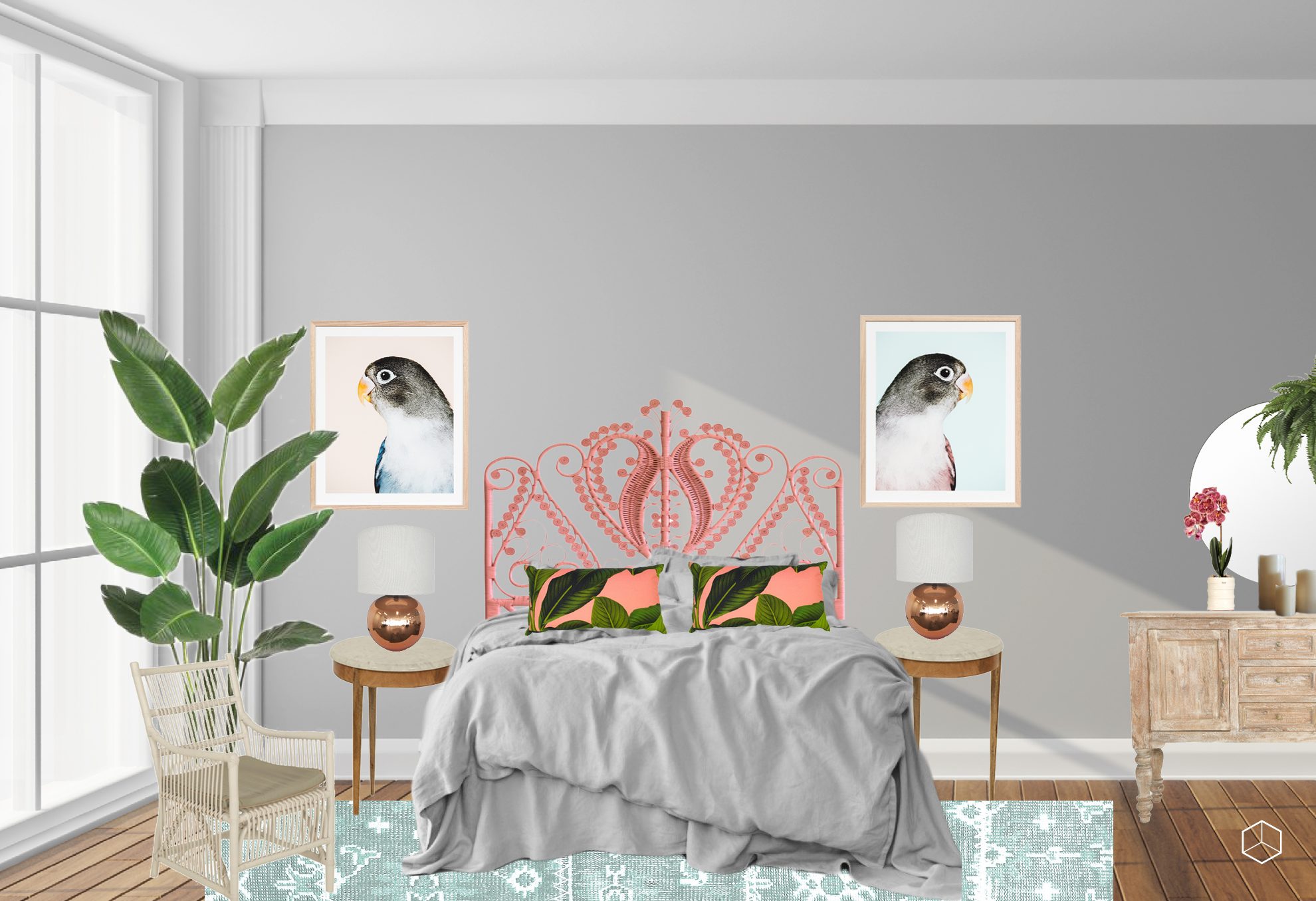 Boho Sanctuary The Look With This Stand Out Master Bedroom This Boho Master Bedroom Design Also Features A Textured Dresser With Large Mirror Providing The Perfect