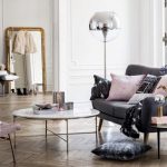 French interior design - Parisian living room with grey and pink