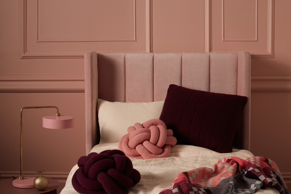 Incy Interiors pink and velvet bedroom