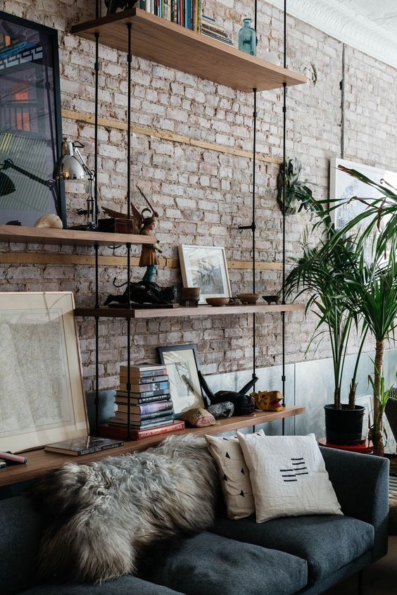 industrial hanging bookcase