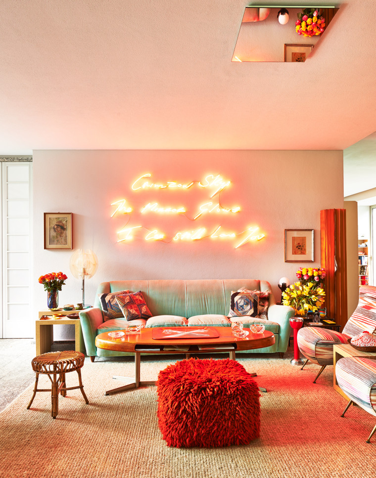 Neon interior living missoni lights extravagant rooms room decor tracey interiors angela emin sign designs wall personality using inspiration bungalow