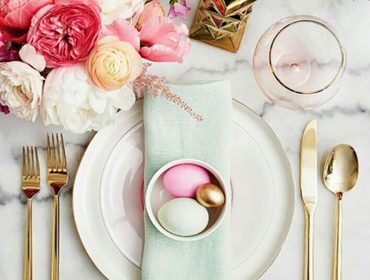 Table settings - Traditional luxe Easter inspired