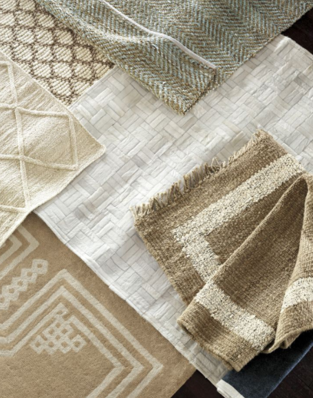 layering natural fabrics in neutral interior