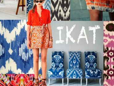Home interior styles - Ikat trend on fabric and furniture