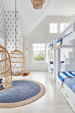 blue white boys room