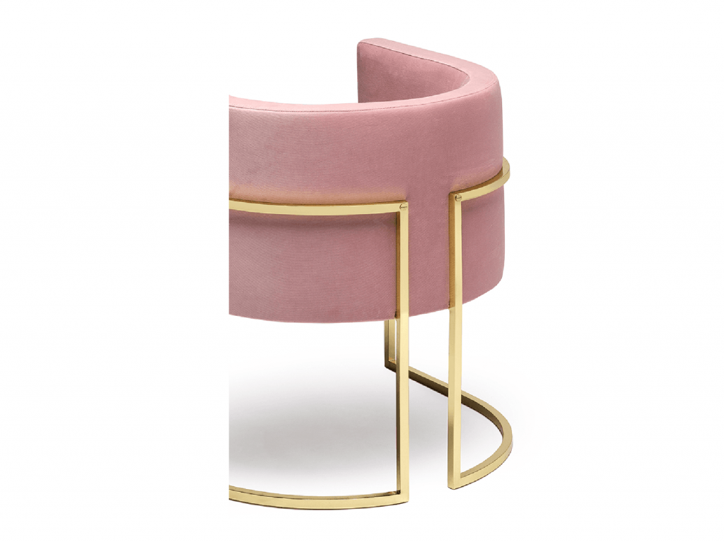 art deco pink chair