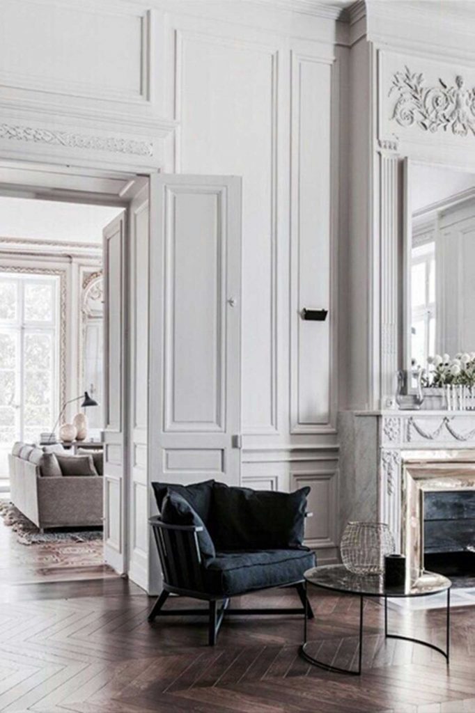 French accent style walls