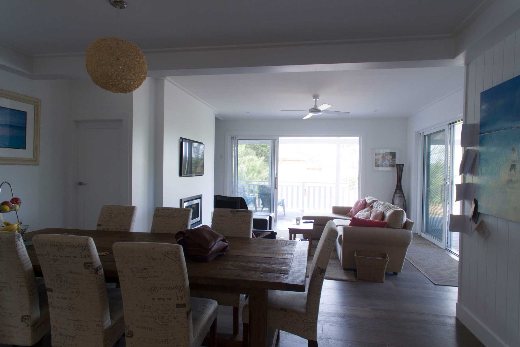 James luxury family beach house - before - living room