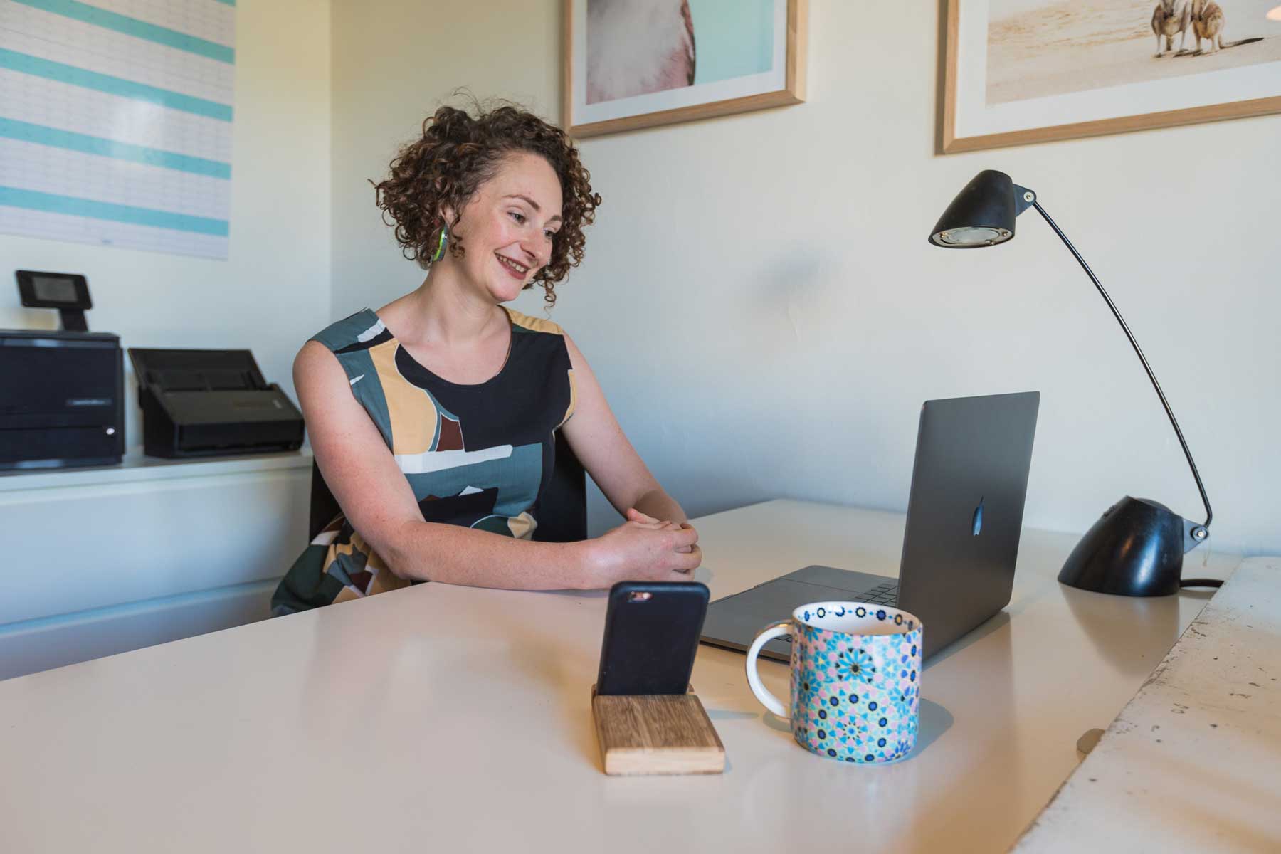 Lauras scandi home office - after - portrait