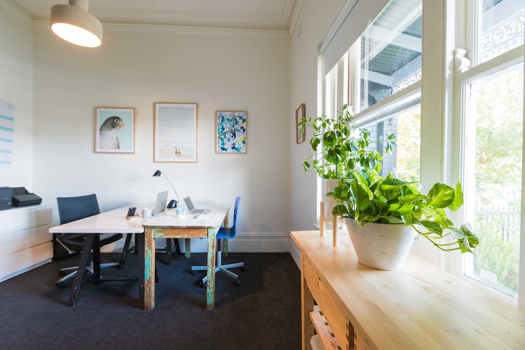 Lauras scandi home office - after - window