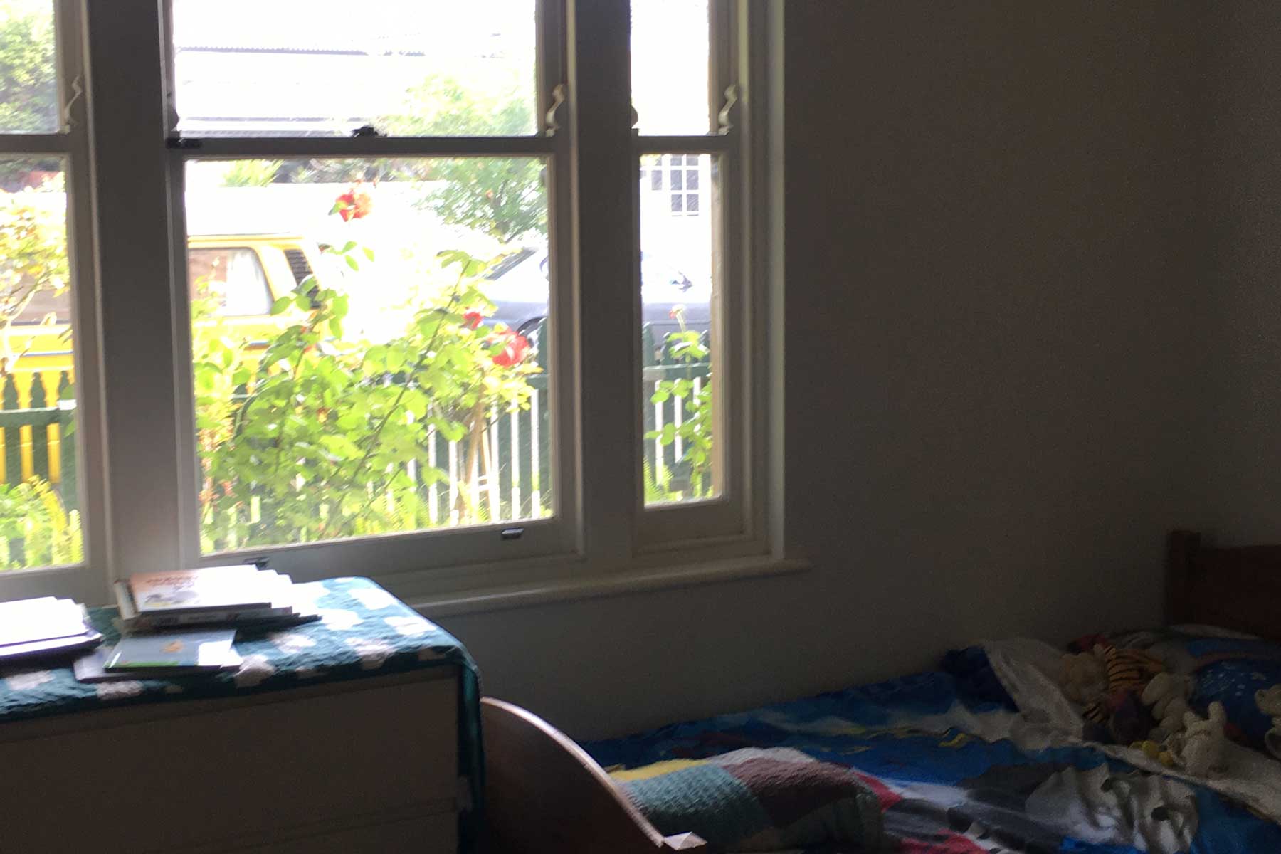 Lauras scandi home office - before - childs room