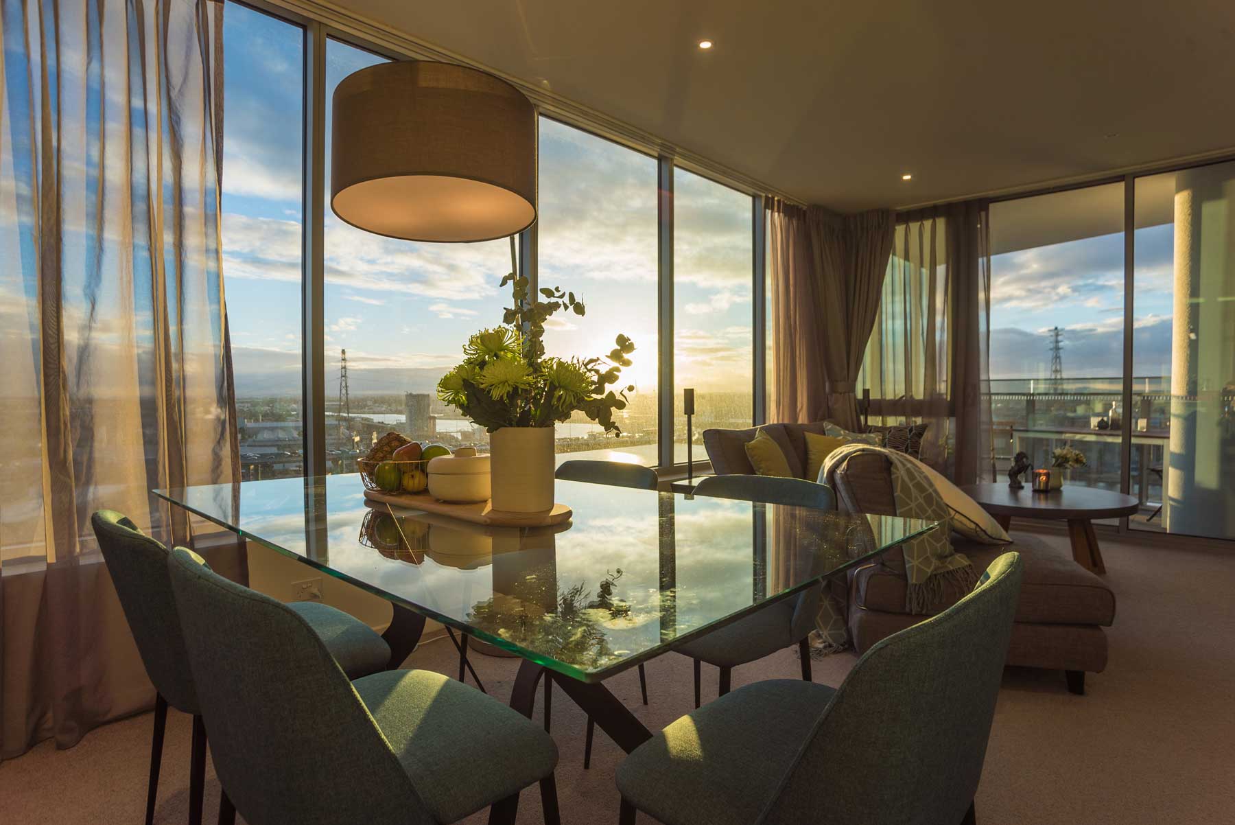 Pearl's Scandi Water View City Apartment - after - table