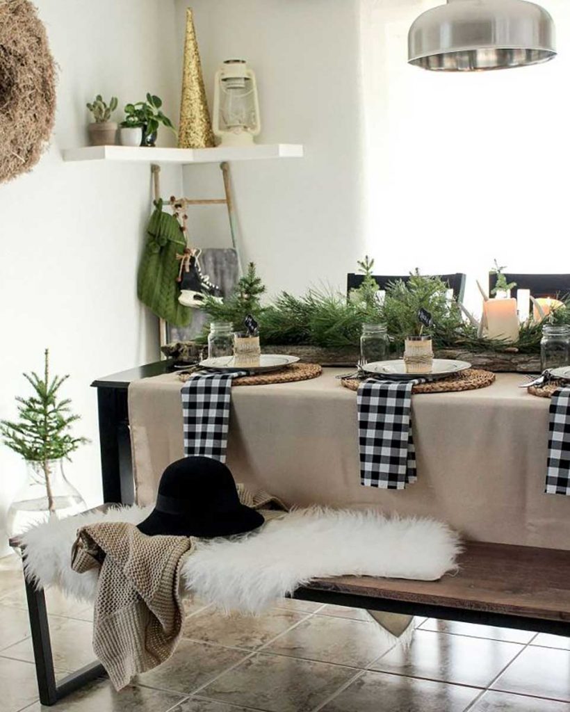 Scandinavian interior design natural Christmas