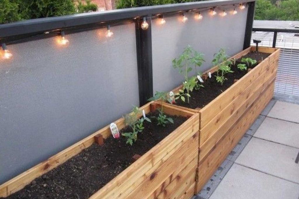 outdoor herb garden box planters