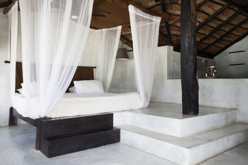 Mediteranean interior design bed canopy