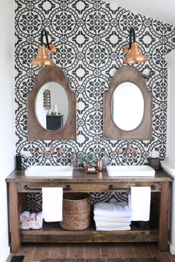 tribal interior design bathroom