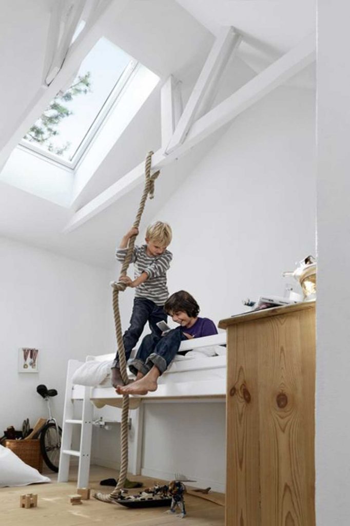 playful attic designed for kids