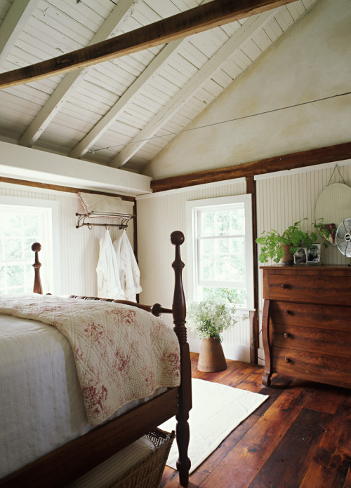 diseño interior de dormitorio de campo