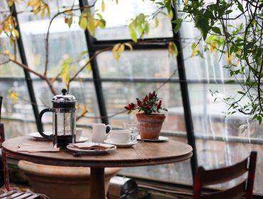 french coffee on rooftop