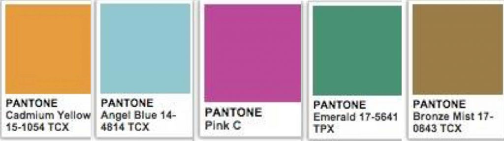 modern eclectic pantone colours