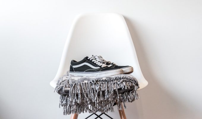 tween age dream shoes on chair