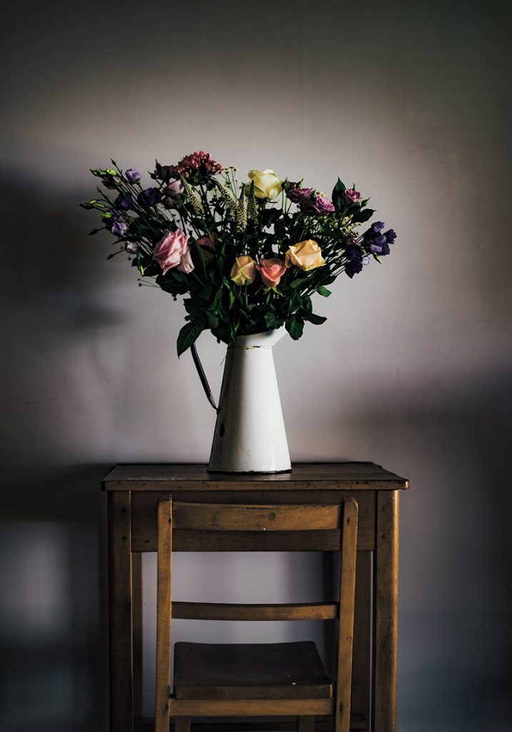 valentines roses in a vase