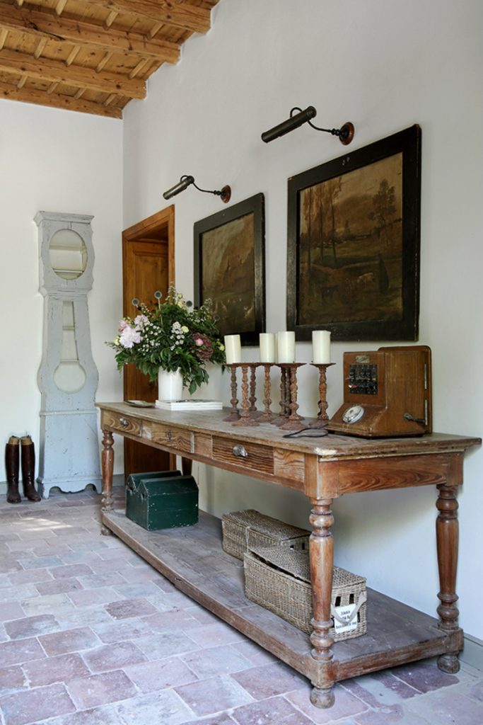 rustic interior hallway