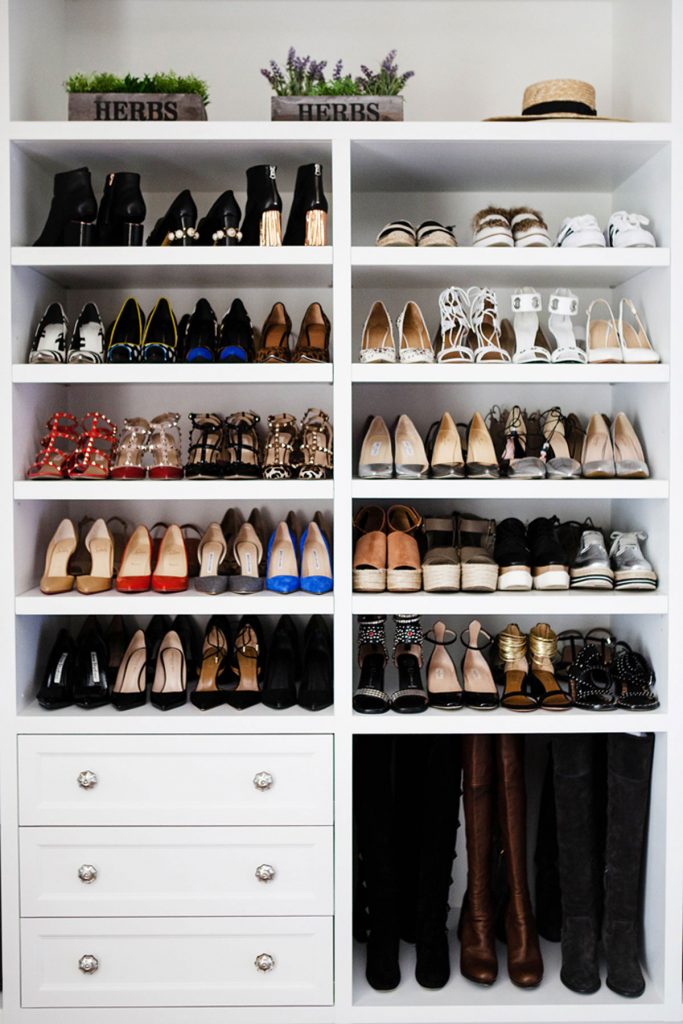 celebrity shoe closet design