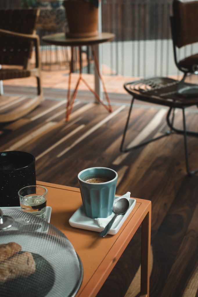 wooden flooring coffee table