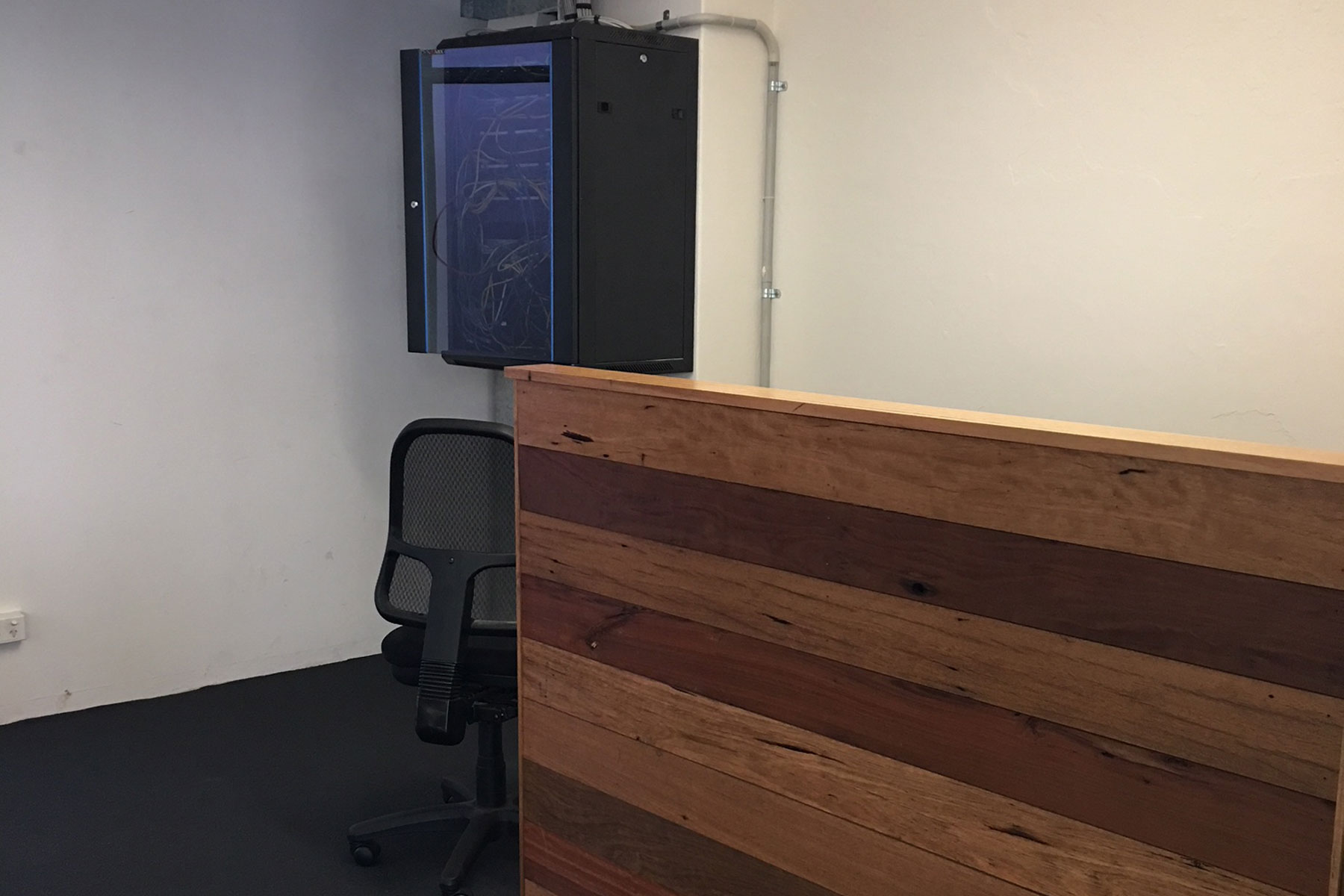 office fit out reception desk